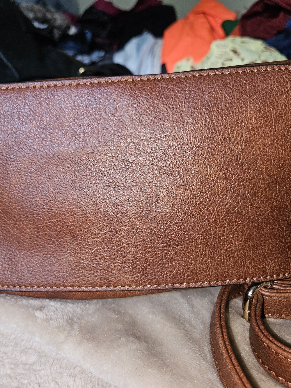 Women's Brown Shoulder Bag - Classic Carryall - Picture 6 of 12